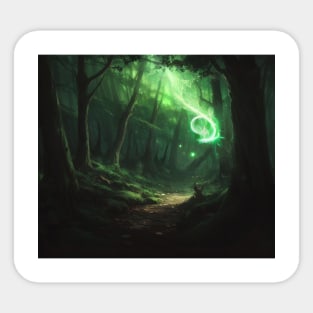Magical Fantasy Forest Light Sticker